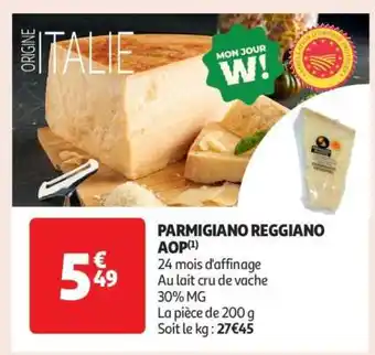 Auchan Parmigiano Reggiano Aop offre