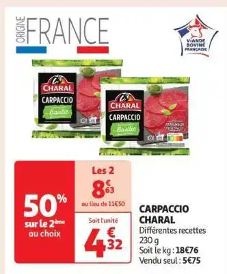 Auchan Carpaccio CHARAL offre