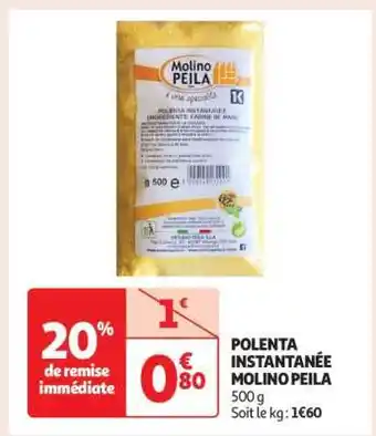 Auchan Polenta Instantanée Molino Peila offre