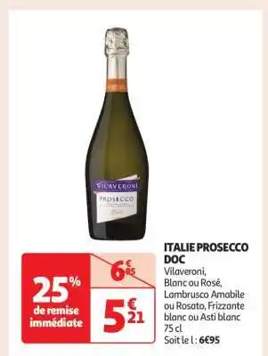Auchan Italie Prosecco Doc offre