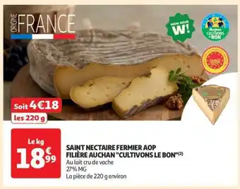 Auchan Saint Nectaire Fermier Aop Filière Auchan Cultivons Le Bon offre