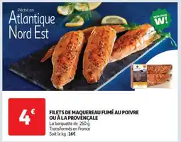 Auchan Filets De Maquereau Fumé Au Poivre Ou À La Provençale offre