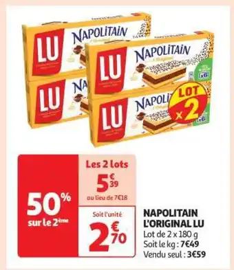 Auchan Napolitain L'original Lu offre
