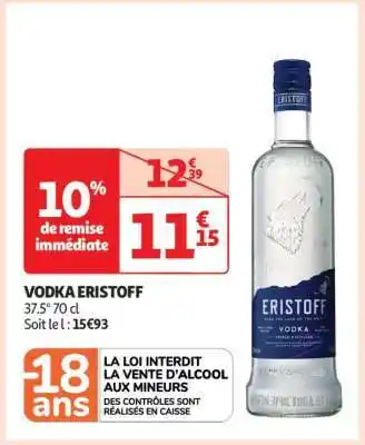 Auchan Vodka Eristoff offre