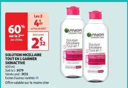 Auchan Solution Micellaire Tout En 1 Garnier Skinactive offre
