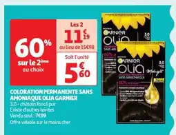 Auchan Coloration Permanente Sans Amoniaque Olia Garnier offre