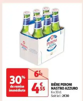 Auchan BIÈRE PERONI NASTRO AZZURO offre