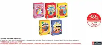 Monoprix Jeu de société “nathan" offre