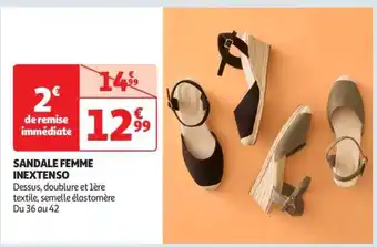 Auchan Sandale Femme Inextenso offre