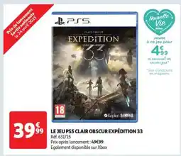 Auchan LE JEU PS5 CLAIR OBSCUR EXPĂDITION 33 offre
