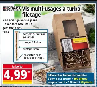 Norma Kraft Werkzeuge Vis multi-usages à turbo-filetage offre