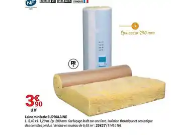 Bricorama Laine Minérale Supralaine offre