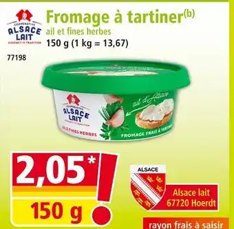 Norma ALSACE LAIT Fromage à tartiner offre