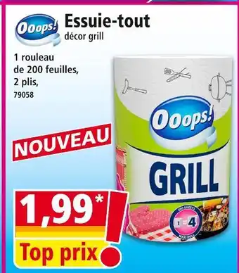 Norma OOOPS Essuie-tout décor grill offre