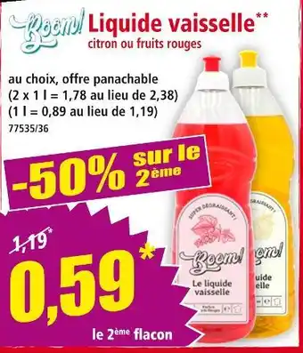 Norma Boom! Liquide vaisselle offre