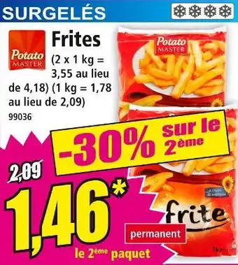 Norma Potato Master Frites offre