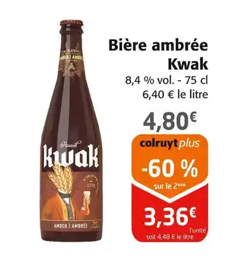 Colruyt Kwak Bière ambrée offre
