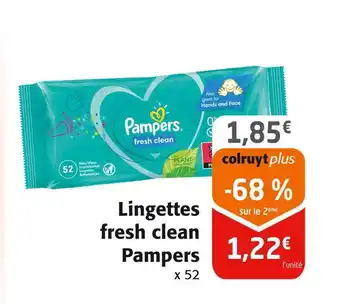 Colruyt PAMPERS Lingettes fresh clean offre