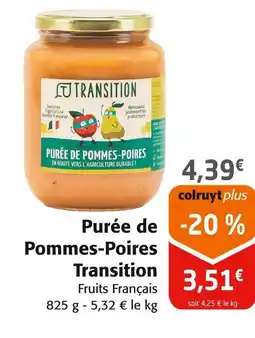 Colruyt Transition Purée de Pommes-Poires offre