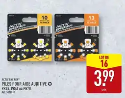 ALDI ACTIV ENERGY Piles pour aide auditive offre