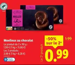 Lidl LES SURGELÉS Moelleux au chocolat offre