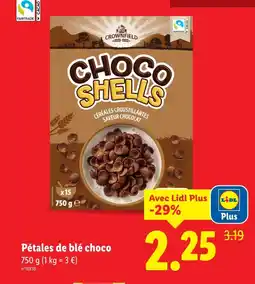 Lidl CROWNFIELD Pétales de blé choco offre