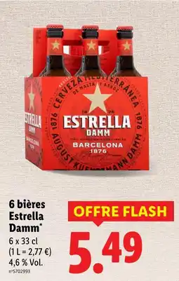 Lidl ESTRELLA DAMM 6 bières offre