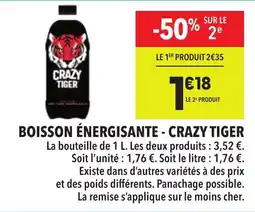 Supeco Boisson énergisante crazy tiger offre