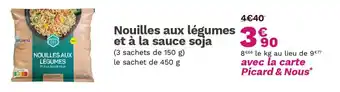 Picard Nouilles aux légumes et à la sauce soja offre