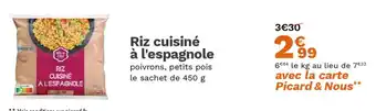 Picard Riz cuisiné à l'espagnole offre
