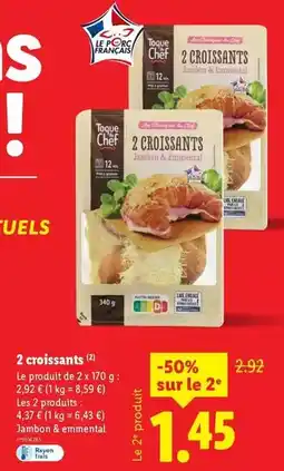 Lidl 2 croissants offre