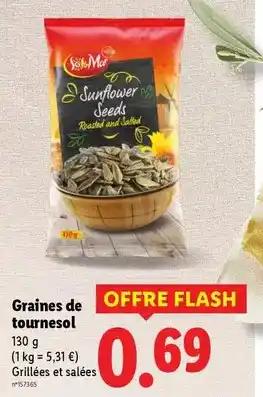 Lidl Sol&mar - graines de tournesol offre