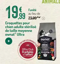 Botanic Croquettes pour chien adulte stérilisé de taille moyenne ownat ultra offre