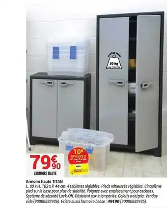 Bricorama Armoire Haute Titan offre