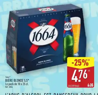 ALDI 1664 Bière blonde 5,5° offre