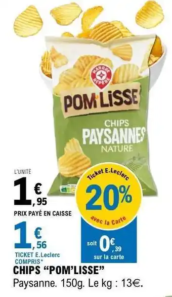 E.Leclerc CHIPS POM'LISSE offre