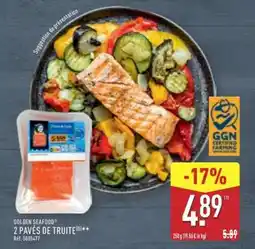 ALDI GOLDEN SEAFOOD 2 PAVÉS DE TRUITE offre