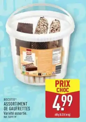 ALDI BISCOTTO ASSORTIMENT DE GAUFRETTES offre