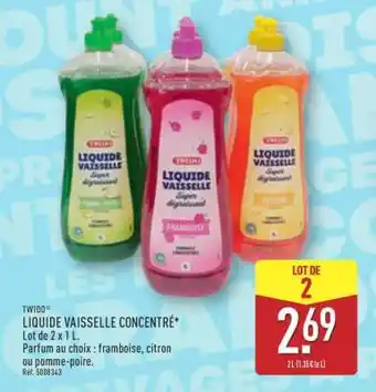 ALDI TWIDO LIQUIDE VAISSELLE CONCENTRÉ offre