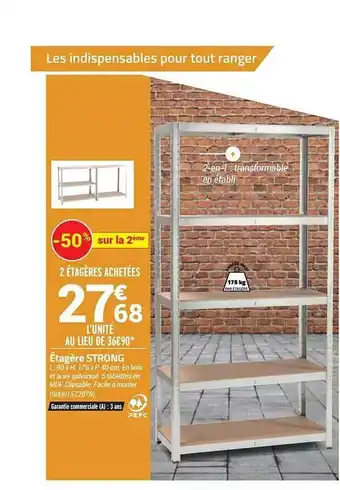 Bricorama étagère Strong -50% Sur Le 2ème offre