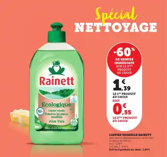 Bi1 Liquide vaisselle rainett offre