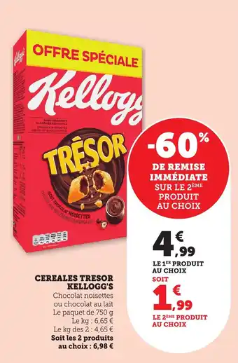 Bi1 Cereales tresor kellogg's offre