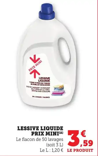 Bi1 Lessive liquide prix mini offre