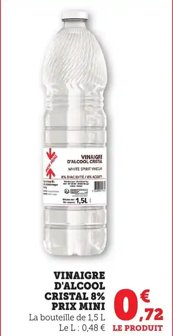 Bi1 Vinaigre d'alcool cristal 8% prix mini offre
