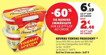 Bi1 Beurre tendre president offre
