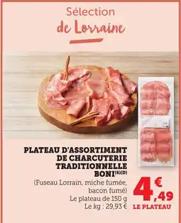 Bi1 Plateau d'assortiment de charcuterie traditionnelle boni offre
