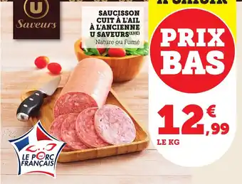 Bi1 Saucisson cuit à l'ail à l'ancienne u saveurs offre