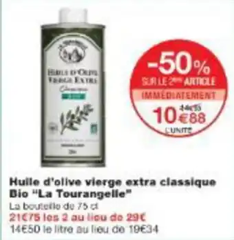 Monop' Huile d'olive vierge extra classique bio la tourangelle offre