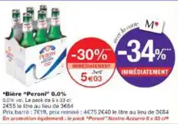 Monop' Bière peroni 0.0% offre