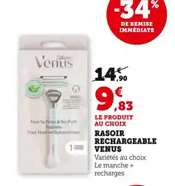 Super U VENUS Rasoir rechargeable offre